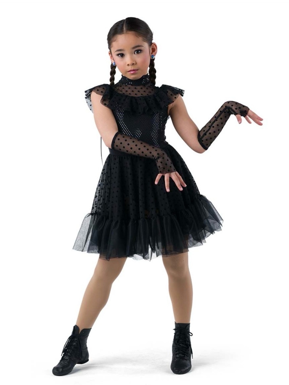 A Wish Come True Black Polka Dot Tulle Dance Costume Dress Goo Goo Muck